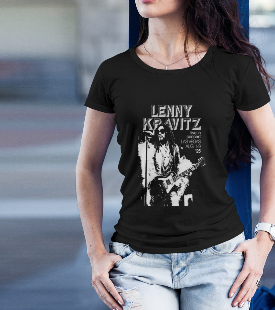 Lenny Kravitz Live In Concert Las Vegas Aug 10 2025 Tour T-Shirt