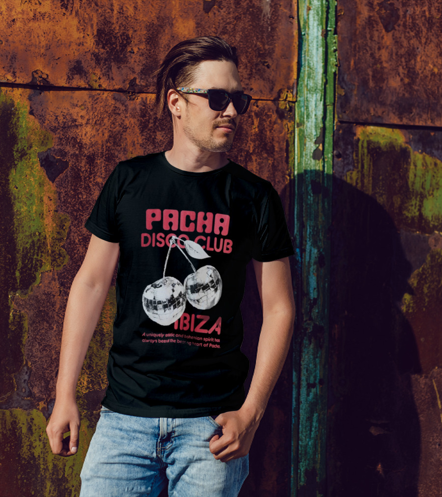Pacha Disco Club Ibiza Cherry Mirror Balls Unique Vibe T-Shirt