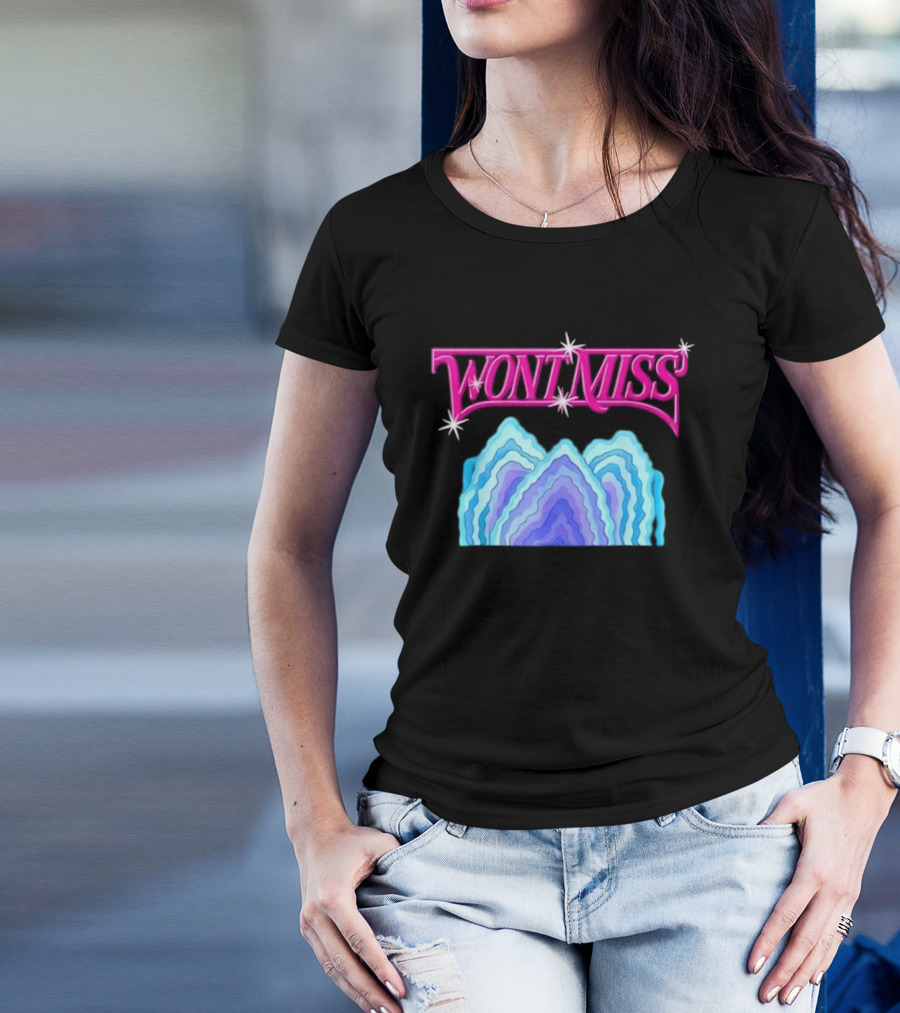 Won't Miss Blink Neon Mountain Waves T-Shirt