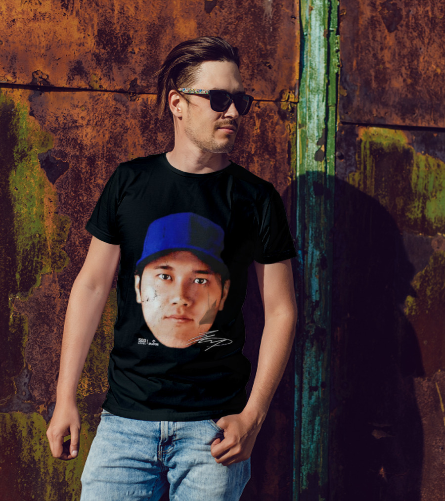 Shohei Ohtani Los Angeles Vintage Head Signature T-Shirt