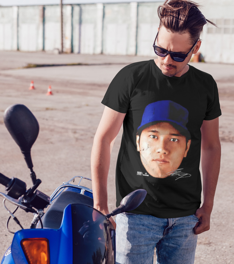Shohei Ohtani Los Angeles Vintage Head Signature T-Shirt
