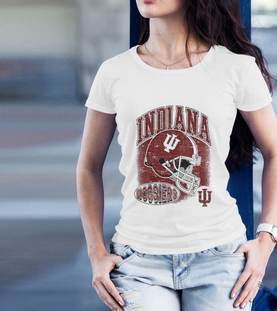 Indiana Hoosiers Vintage Helmet IU Football T-Shirt