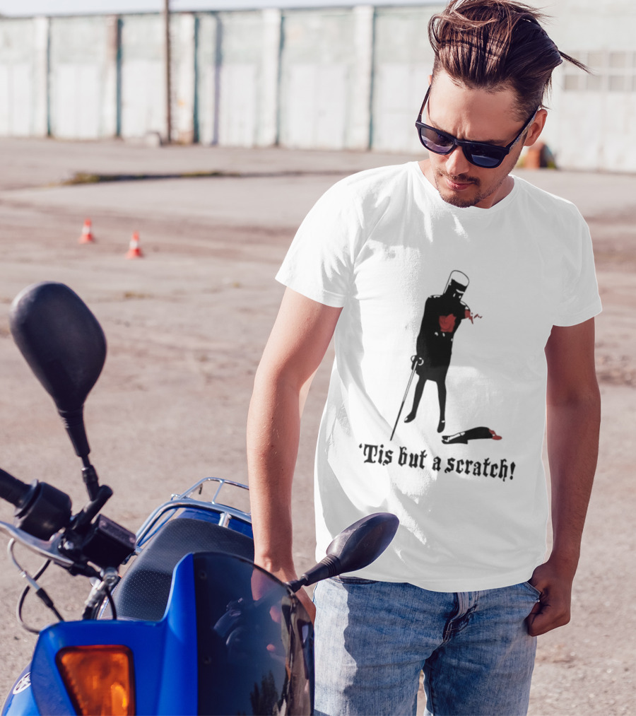 Monty Python Black Knight Tis But A Scratch Classic Quote T-Shirt