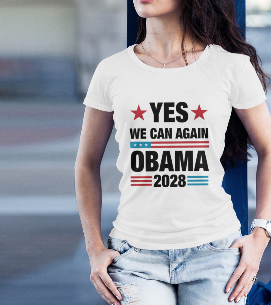 Yes We Can Again Obama 2028 Political Campaign T-Shirt