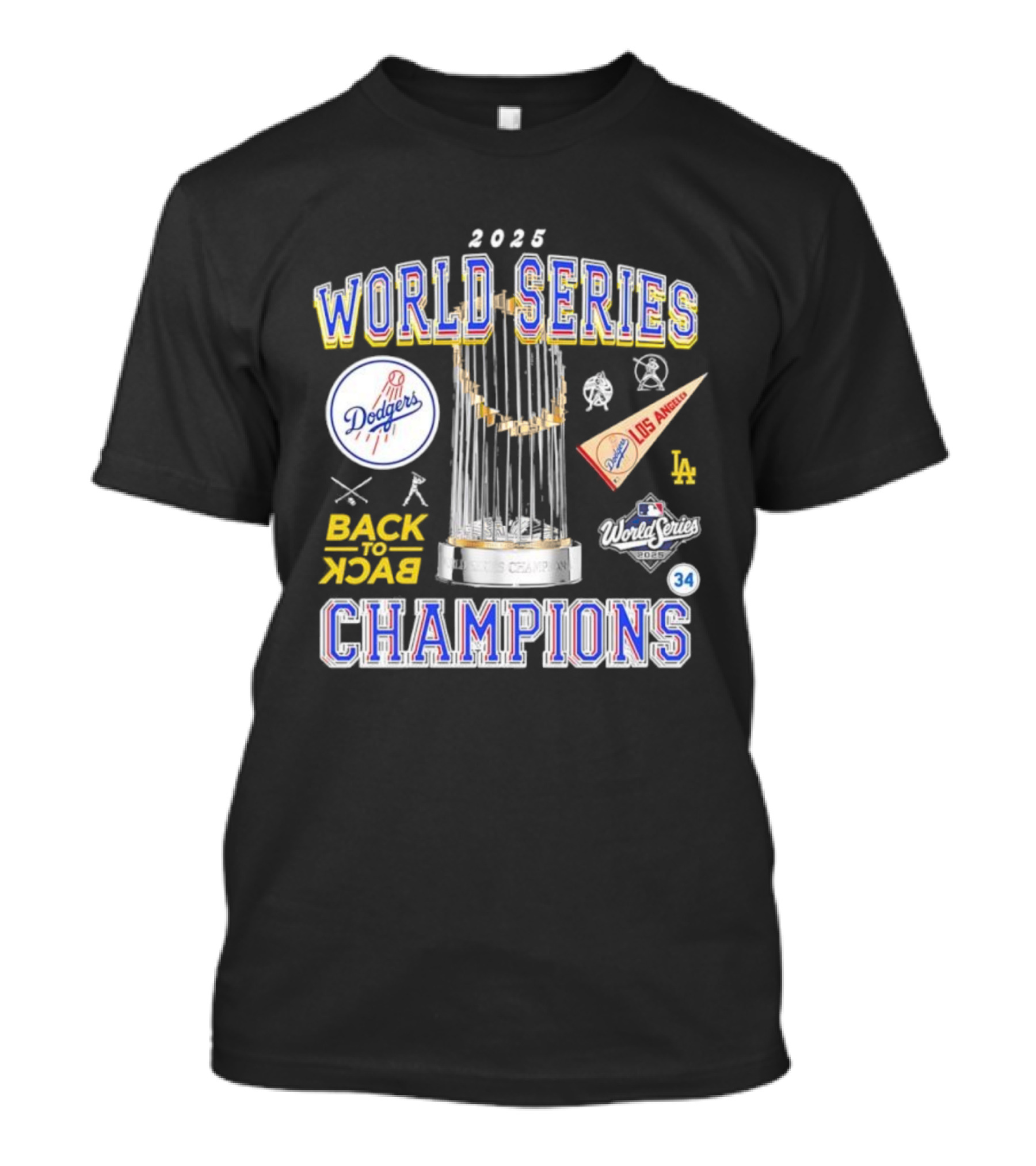 2025 World Series Champions Los Angeles Dodgers Back-to-Back Triumph T-Shirt