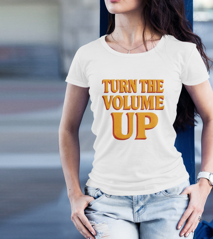 TURN THE VOLUME UP Zohran Mamdani Political Activism Apparel T-Shirt