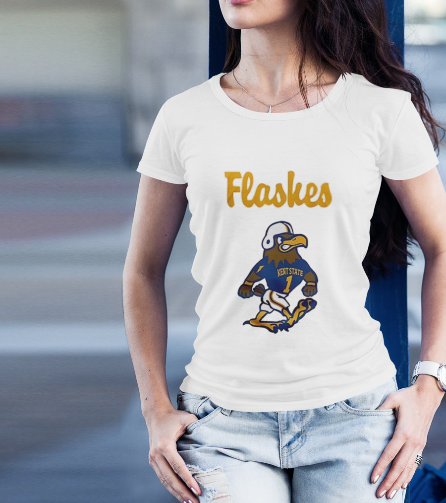 Kent State Golden Flashes Mascot Football Blue Jersey T-Shirt