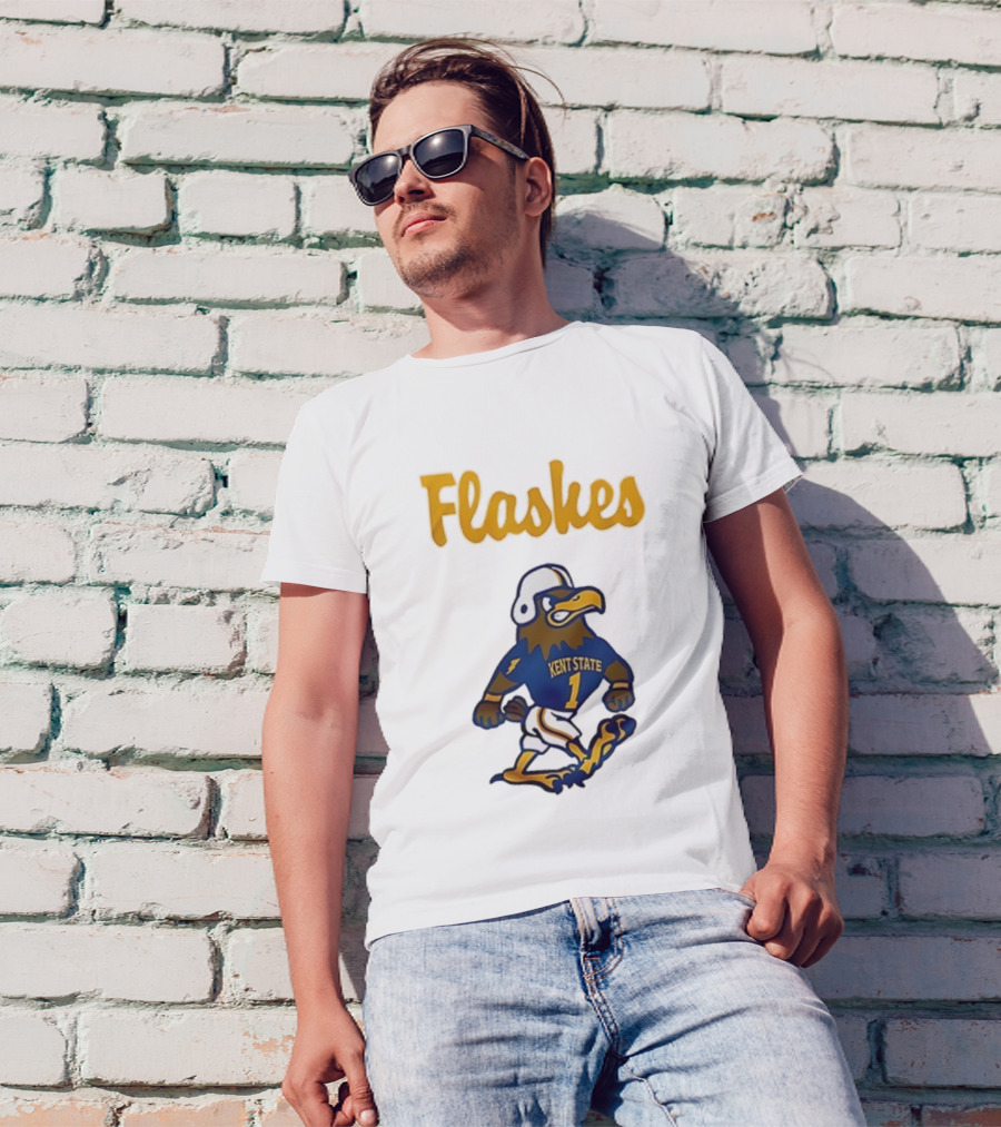 Kent State Golden Flashes Mascot Football Blue Jersey T-Shirt