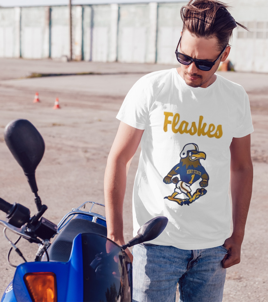 Kent State Golden Flashes Mascot Football Blue Jersey T-Shirt