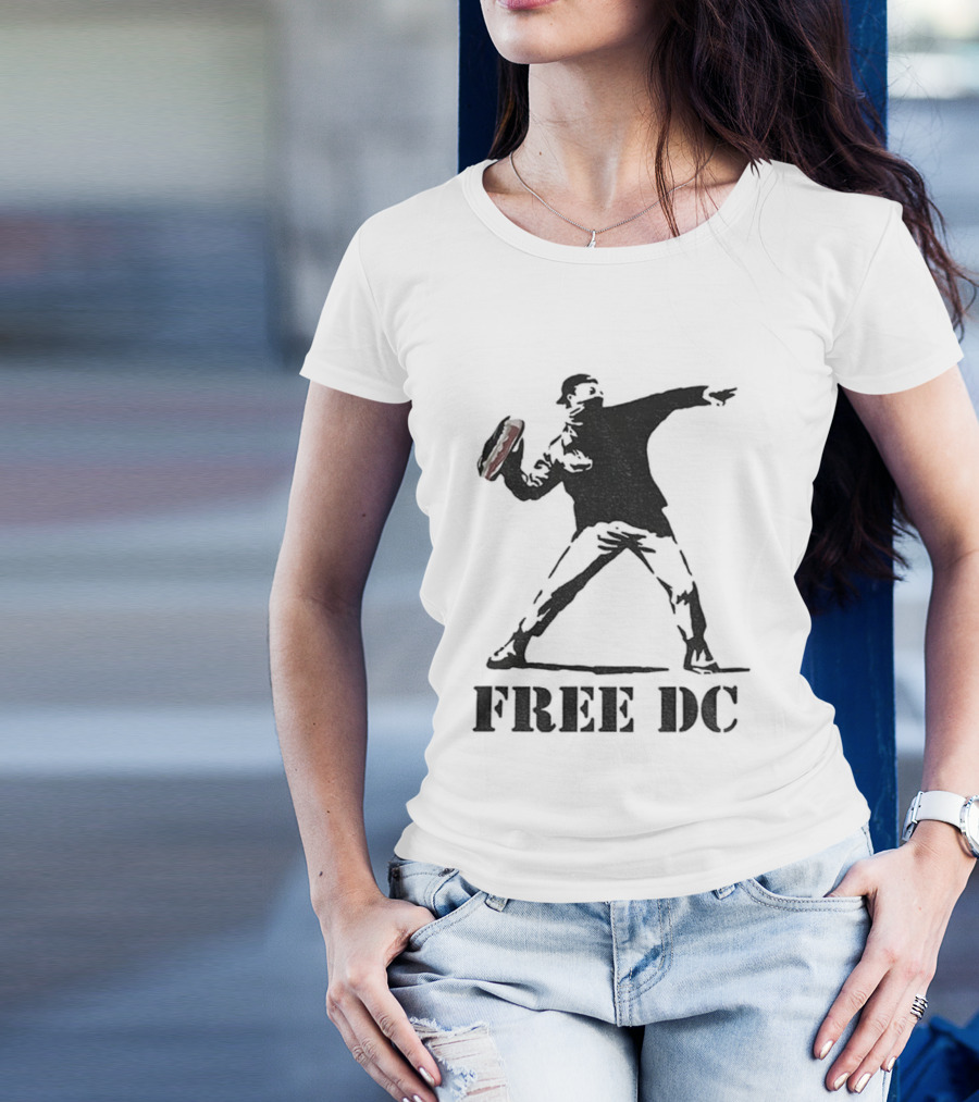 Free DC Sandwich Thrower Banksy Style T-Shirt