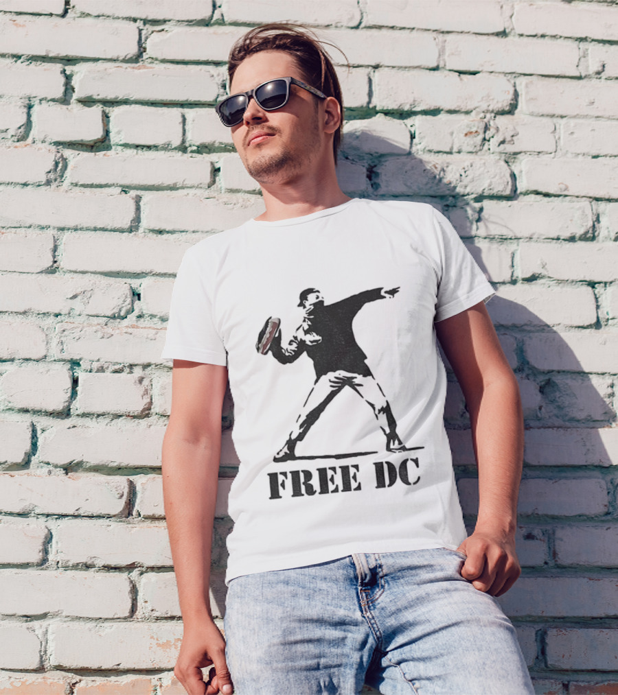 Free DC Sandwich Thrower Banksy Style T-Shirt