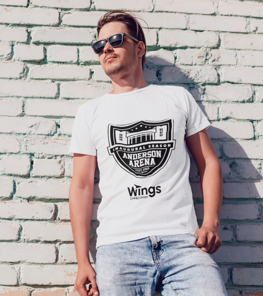 Wings Credit Union Anderson Arena Inaugural Season 2025 2026 T-Shirt