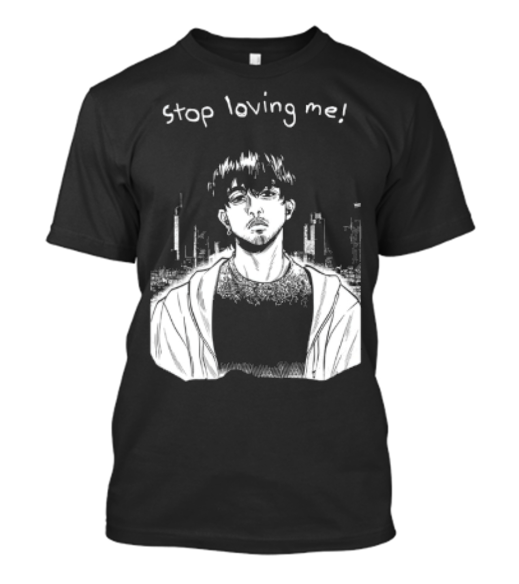 Stop Loving Me Manga Character Urban Scene T-Shirt