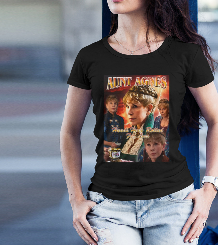 Aunt Agnes Heads Have Rolled For Less Lightning Tea Cup Collage T-Shirt