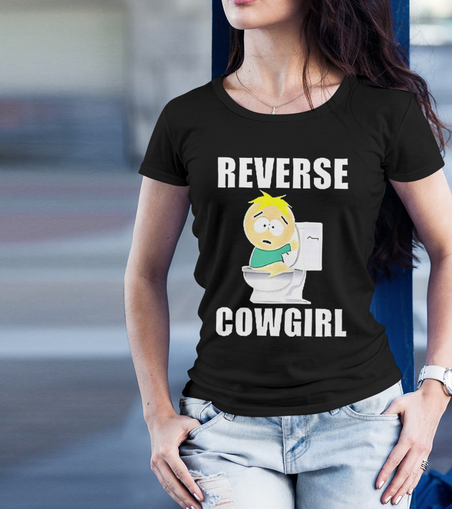 Butters Stotch South Park Reverse Cowgirl Toilet Scene T-Shirt