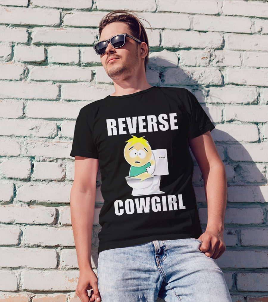 Butters Stotch South Park Reverse Cowgirl Toilet Scene T-Shirt