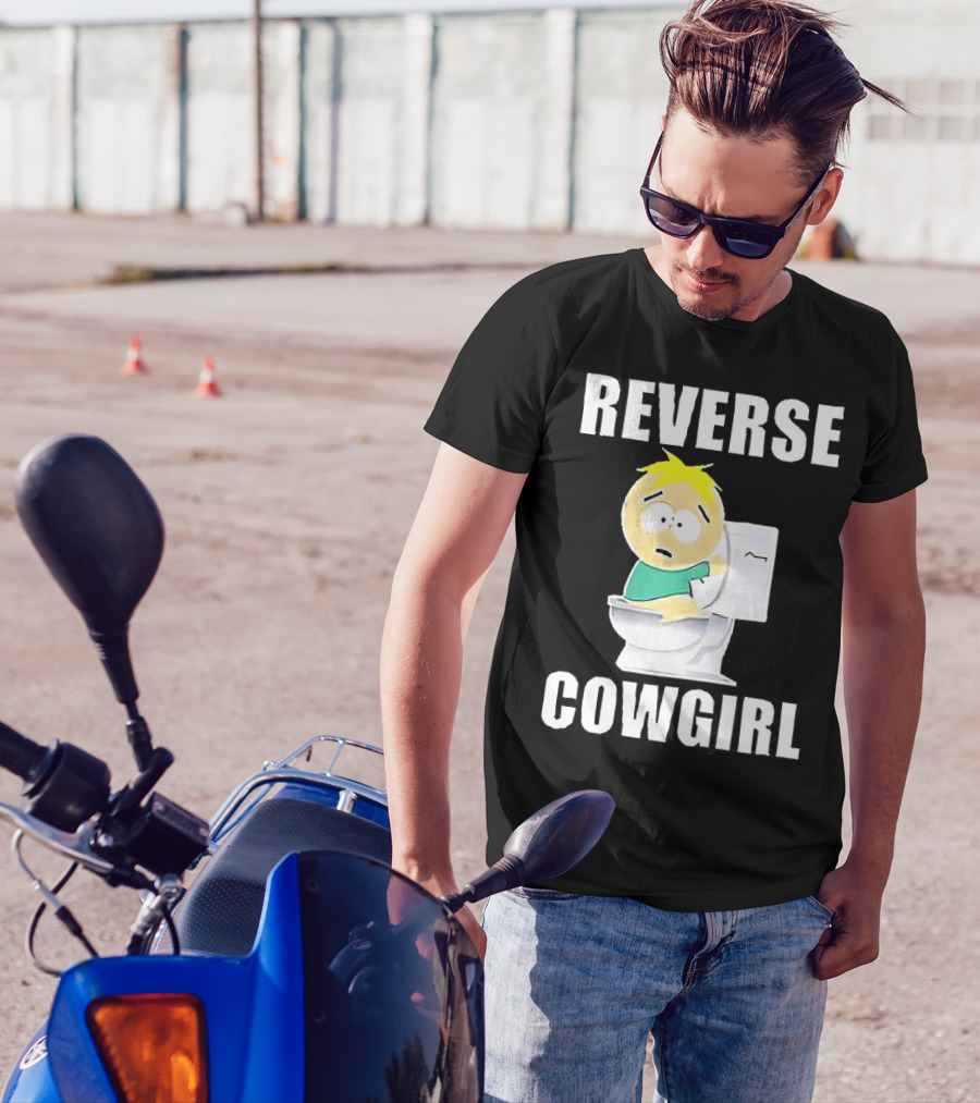 Butters Stotch South Park Reverse Cowgirl Toilet Scene T-Shirt