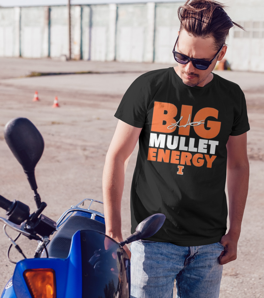 Big Mullet Energy Luke Altmyer University Of Illinois Signature T-Shirt