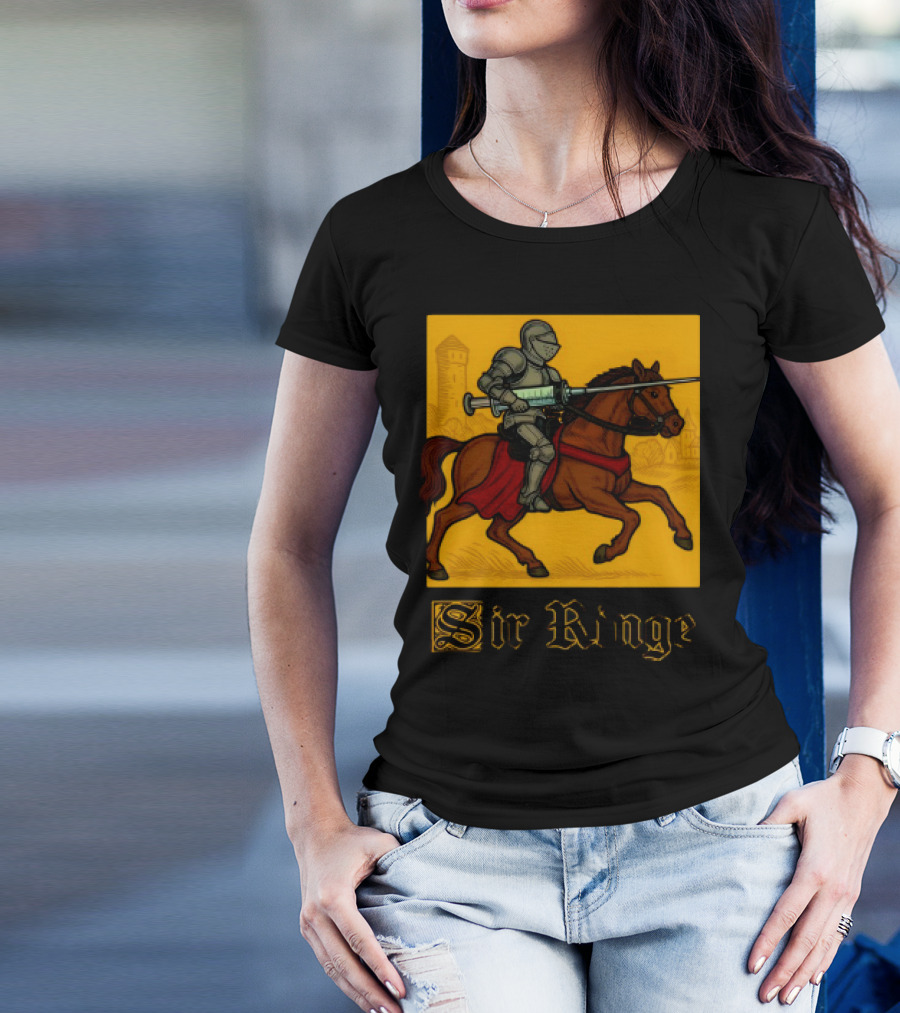 Orbital Sir Ringe Knight On Horse With Syringe Lance T-Shirt