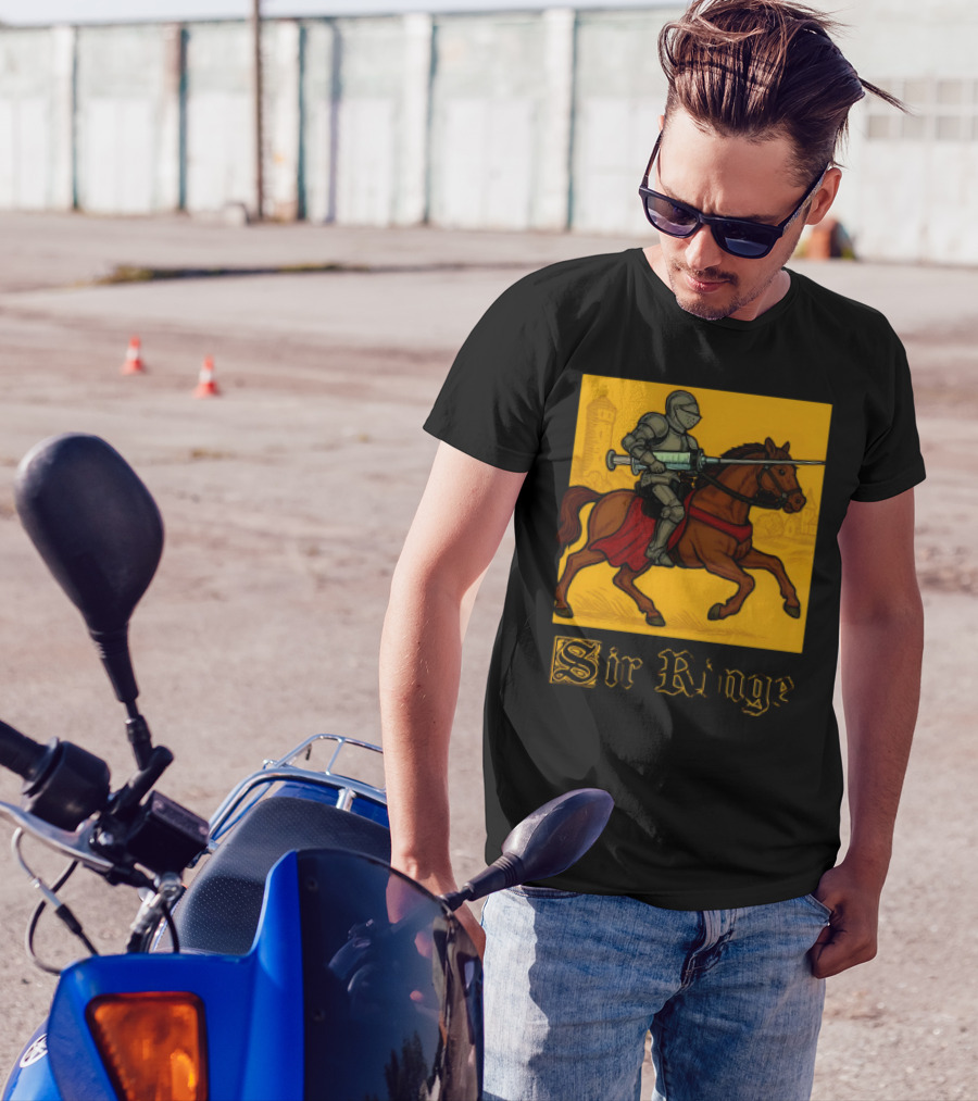Orbital Sir Ringe Knight On Horse With Syringe Lance T-Shirt