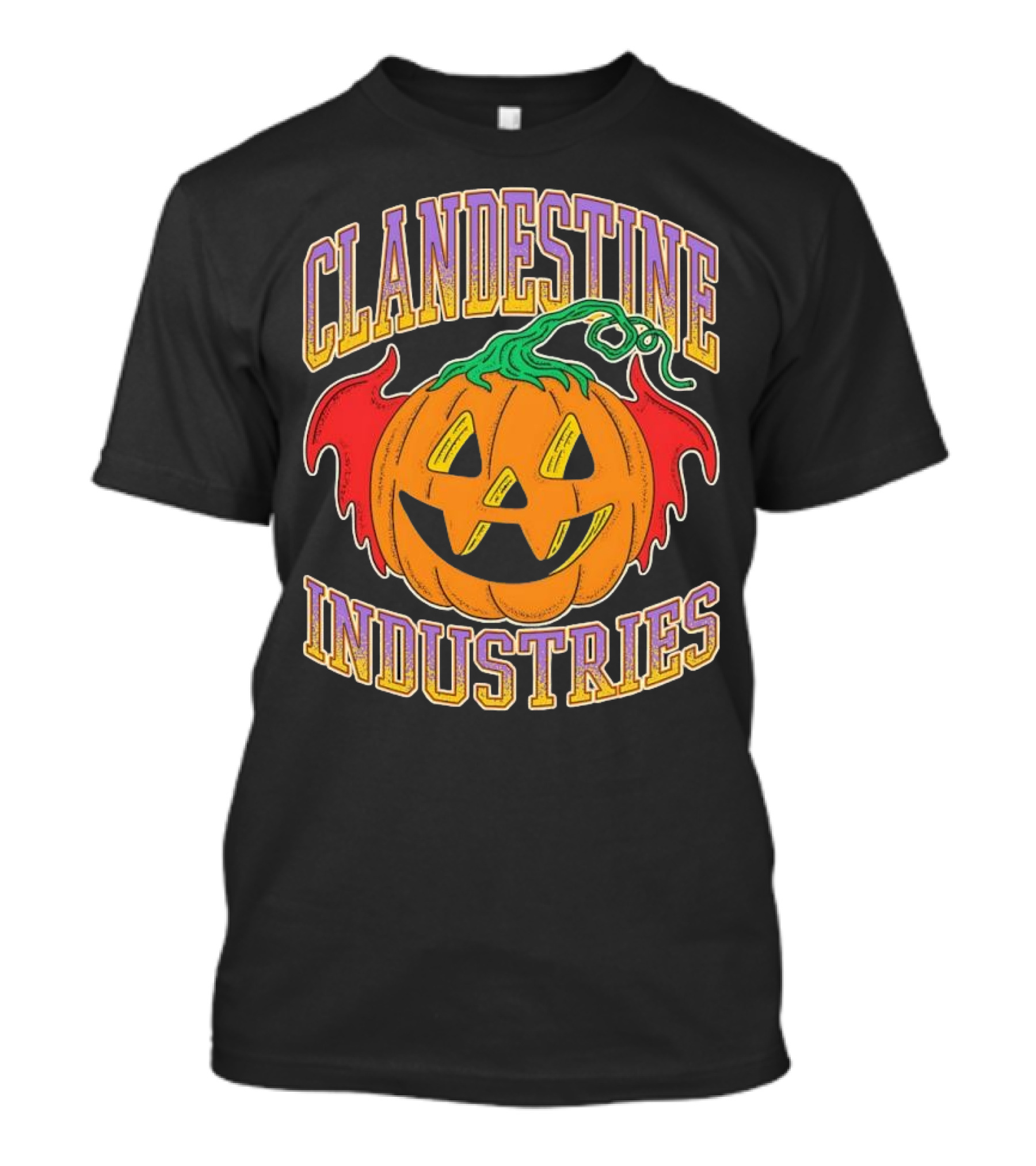 Clandestine Industries Halloween Bat Pumpkin T-Shirt