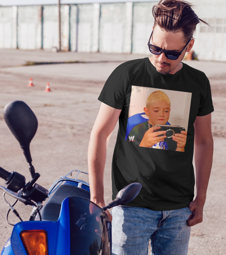 Dominik Mysterio Young WWE Star Playing PSP T-Shirt