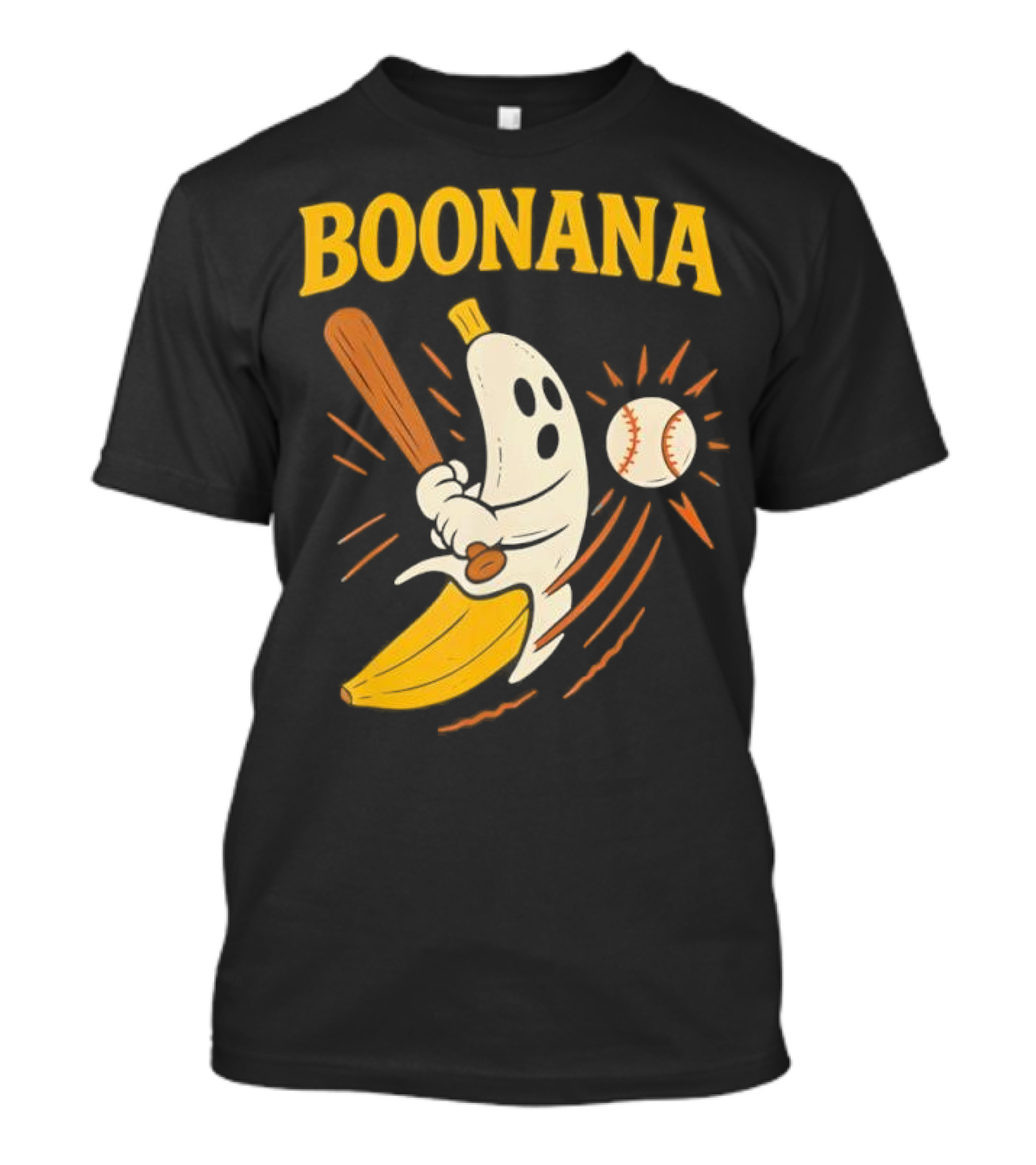 Boonana Baseball Funny Halloween Ghost Banana Costume T-Shirt