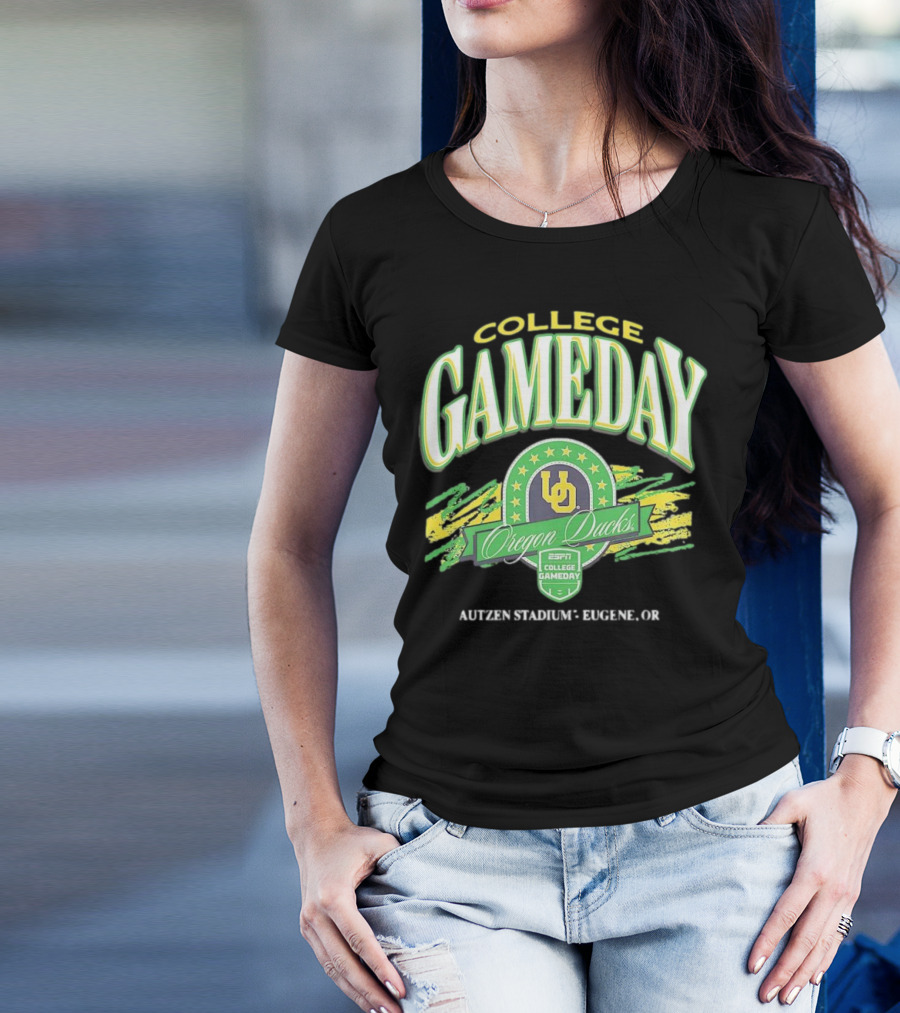 College GameDay Oregon Ducks ESPN Autzen Stadium Eugene OR T-Shirt