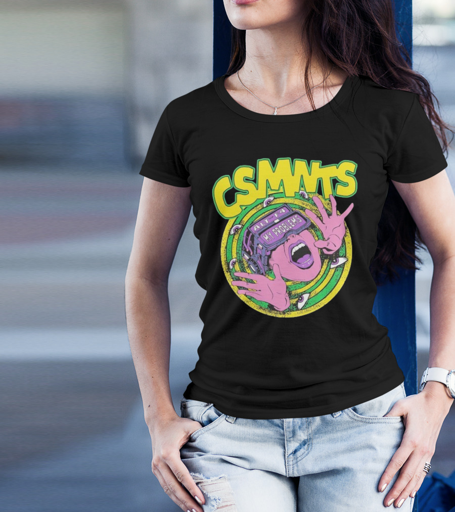 CSMNTS Alt F4 My Problems Trippy Sci-Fi Pop Art T-Shirt
