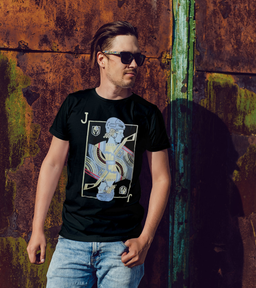 Fanatics Jack Eichel Vegas Golden Knights Playing Card Artwork Star Pattern T-Shirt