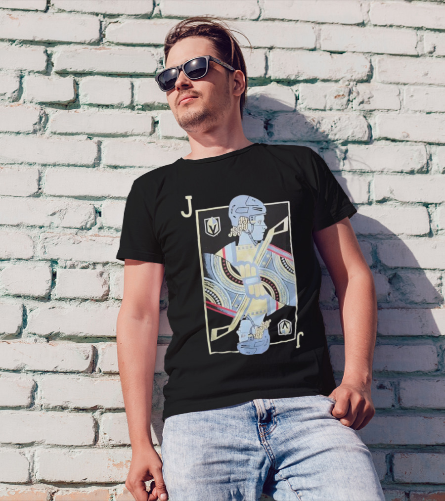 Fanatics Jack Eichel Vegas Golden Knights Playing Card Artwork Star Pattern T-Shirt