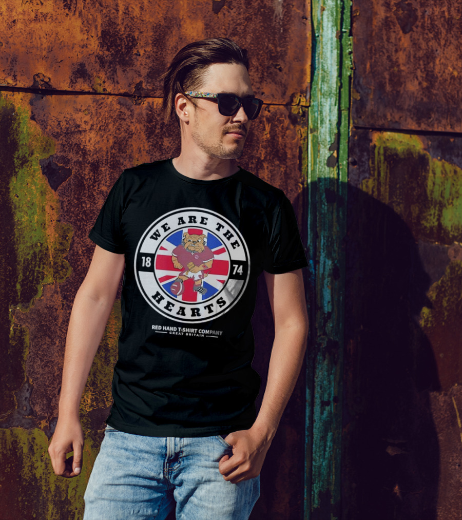 We Are The Hearts 1874 Red Hand Company Great Britain Union Jack Bulldog T-Shirt