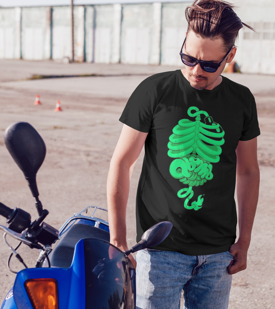 Qbomb Labs Neon Ribcage Gut Bomb T-Shirt