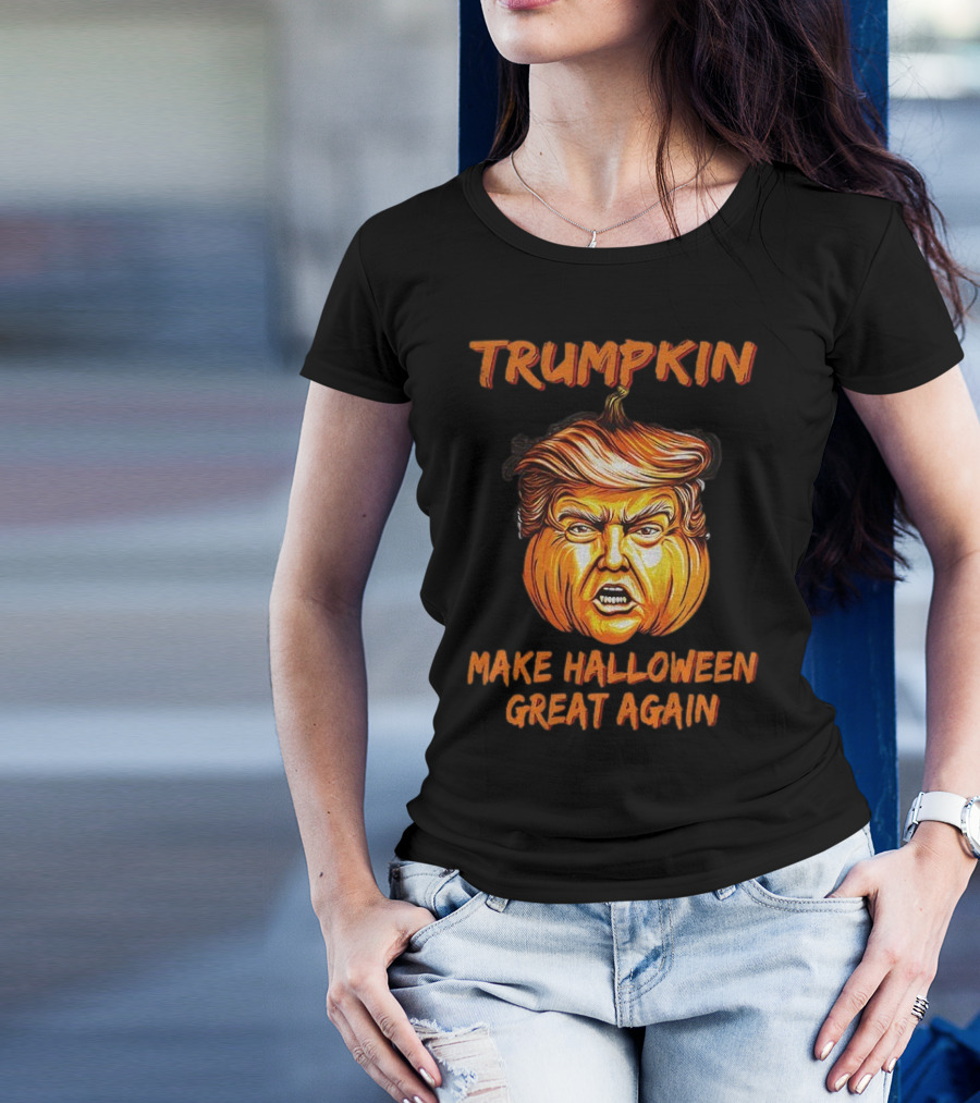 Trumpkin Make Halloween Great Again Political Parody Donald Trump T-Shirt