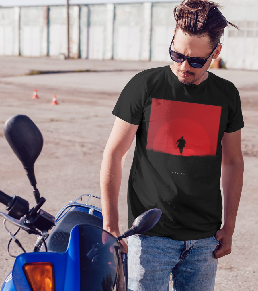Tycho Scott Hansen October 22 2025 Running Figure Red Circle T-Shirt