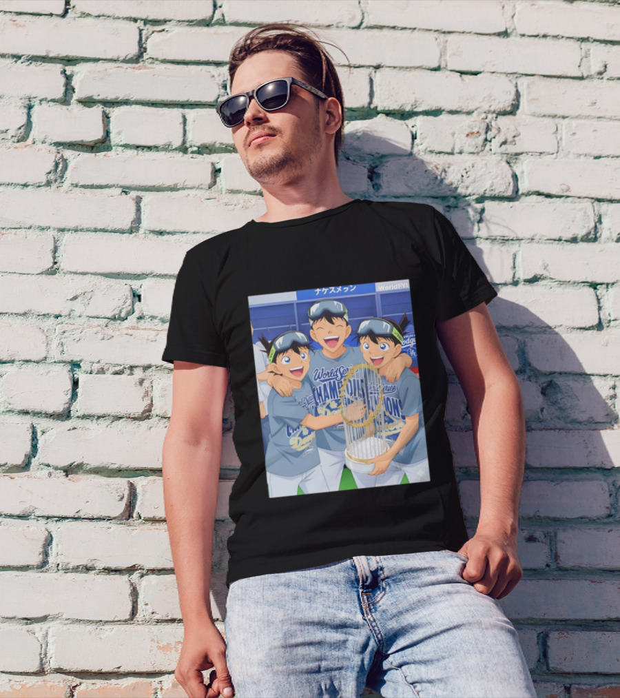 World Series Champions Dodgers Anime Celebration Dodgers Stadium 2025 T-Shirt