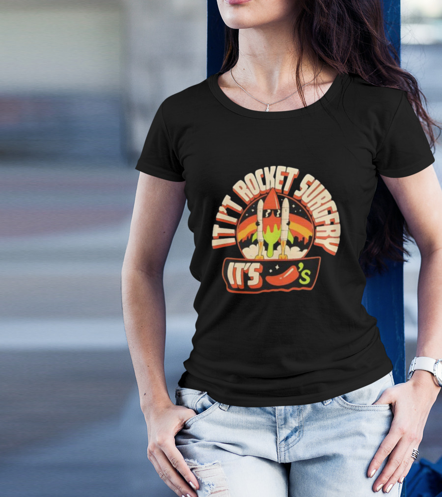 It's Rocket Surgery It's Chili Fiesta Retro Rockets T-Shirt