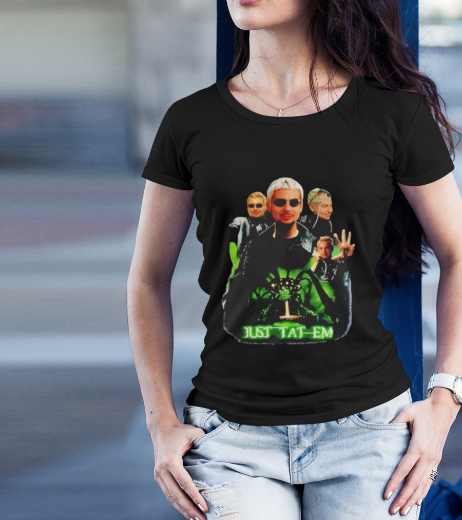 Justin Barona Just Tat Em Matrix Parody 90s Pop Culture T-Shirt