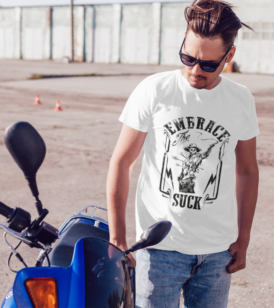 Embrace The Suck Military Soldier With Arrows And Lightning T-Shirt