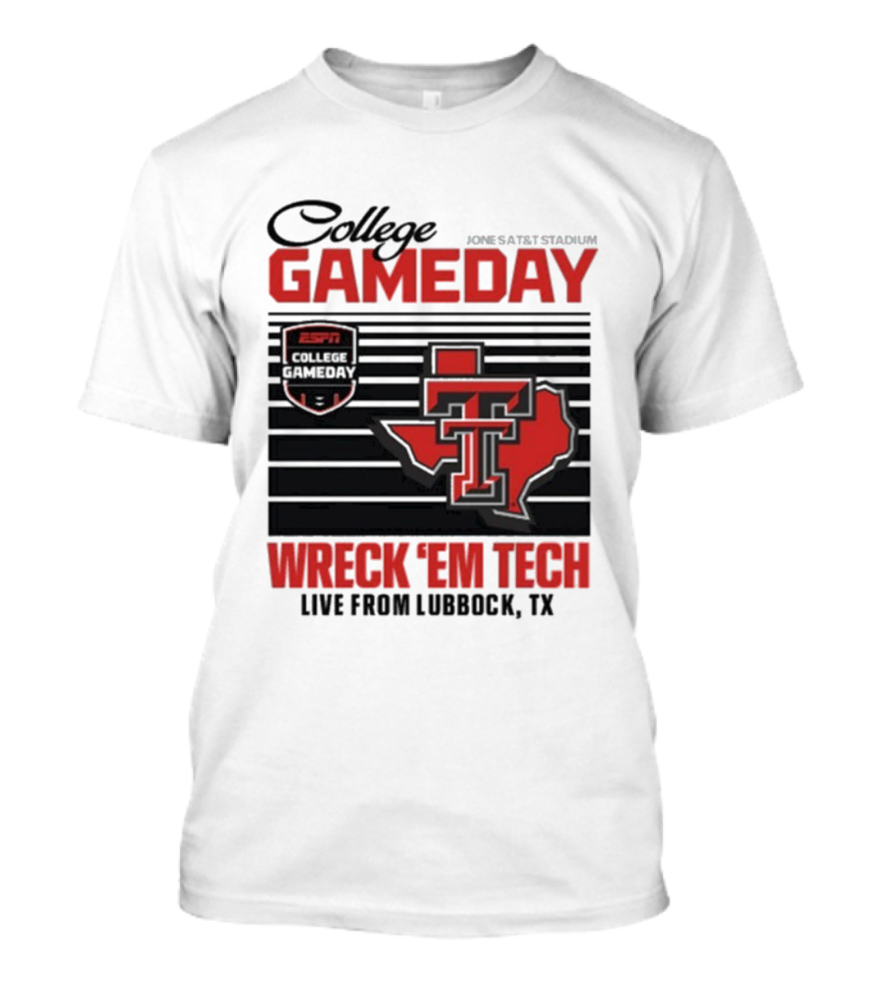 Texas Tech Gameday Wreck 'Em Jones AT&T Stadium ESPN College 2025 T-Shirt