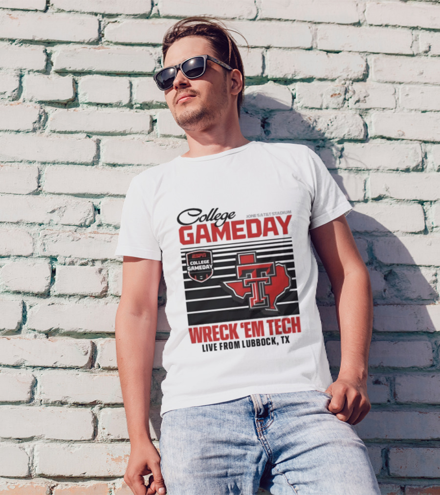 Texas Tech Gameday Wreck 'Em Jones AT&T Stadium ESPN College 2025 T-Shirt