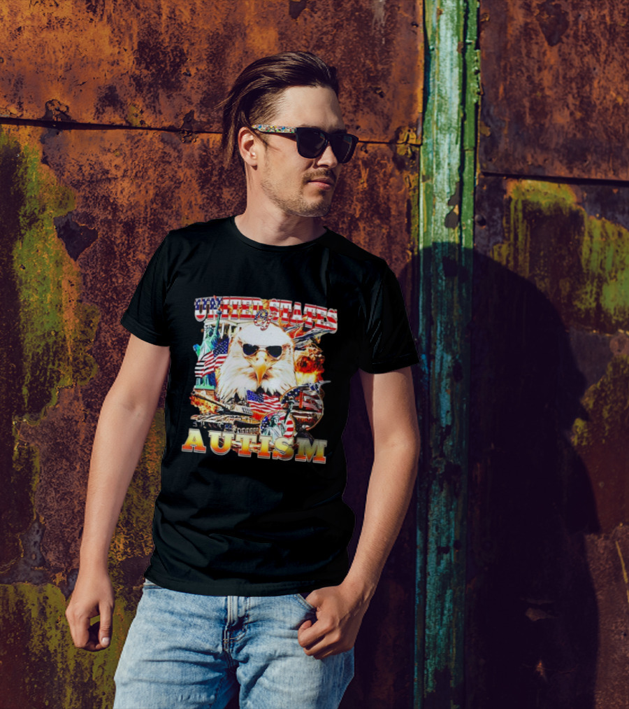 United States Of Autism Eagle American Icons T-Shirt