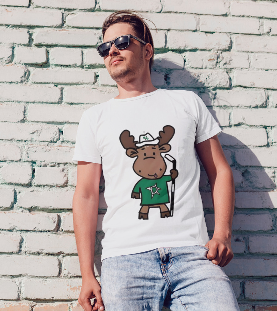 Doodle Moose Has Entered The Chat Dallas Stars Hockey Fan Art T-Shirt