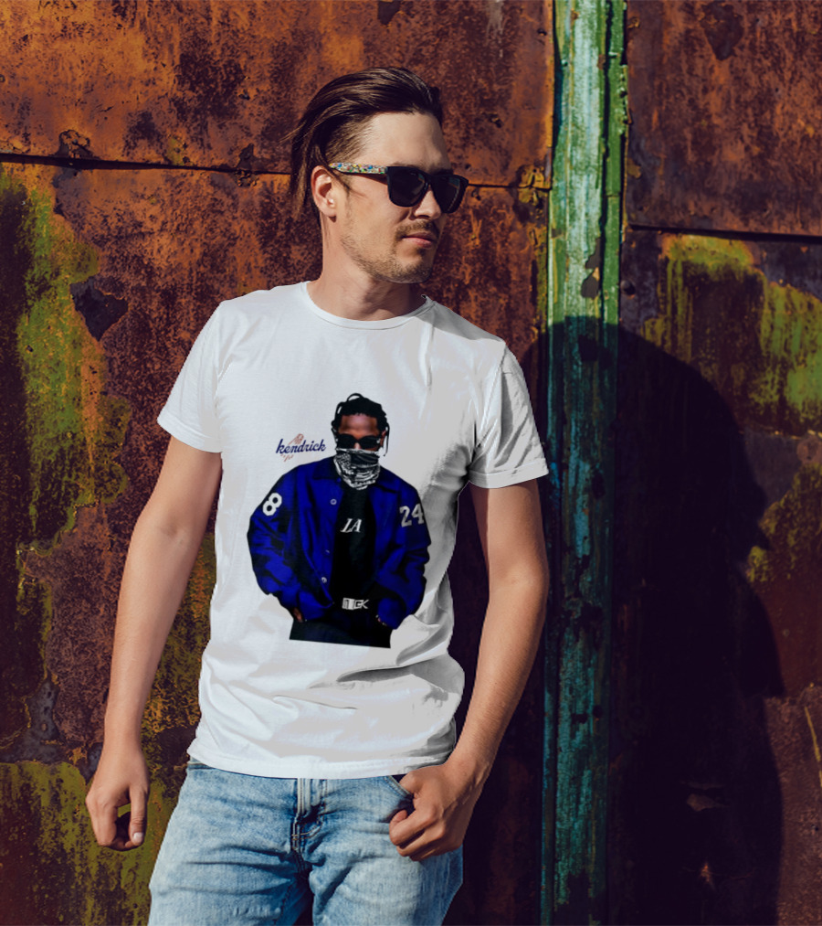 Dodgers LA Kendrick Lamar Blue Jacket Image T-Shirt