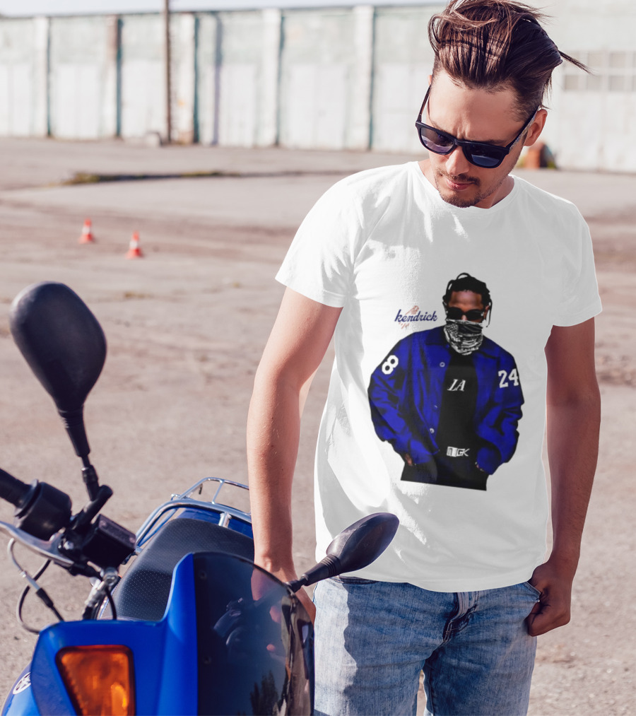 Dodgers LA Kendrick Lamar Blue Jacket Image T-Shirt
