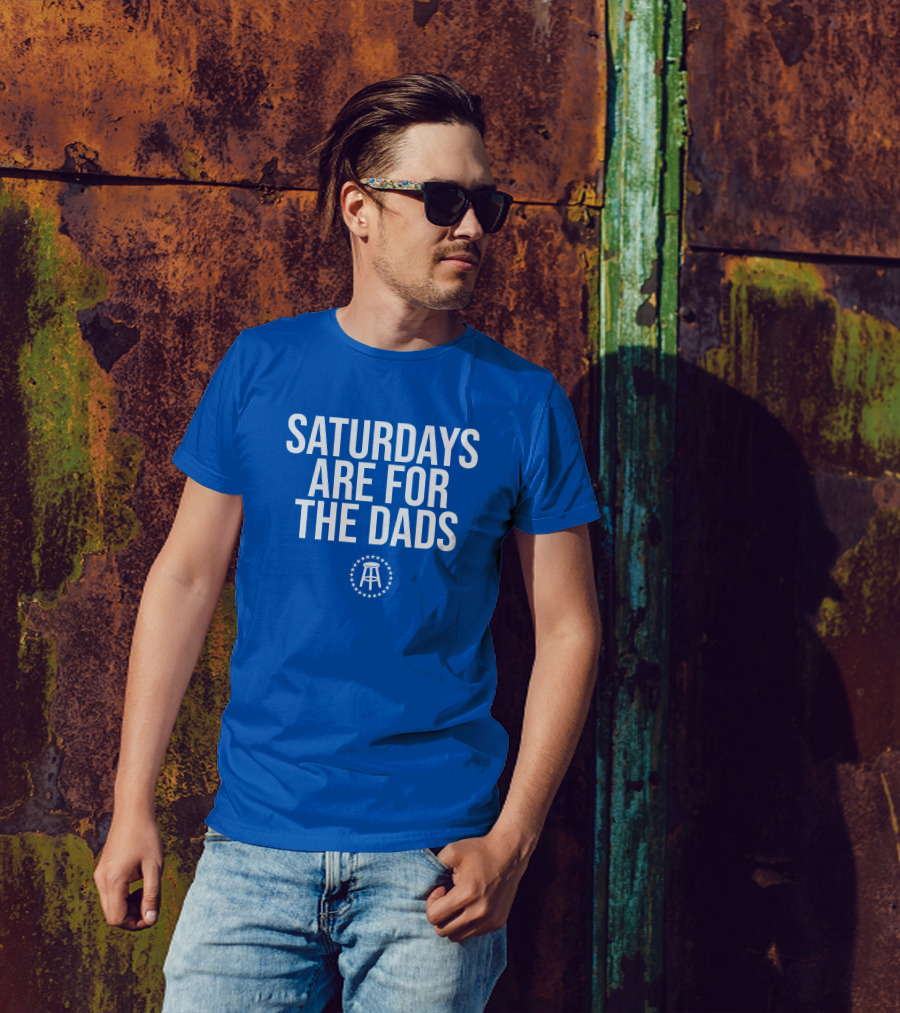 Saturdays Are For The Dads Blue Star T-Shirt