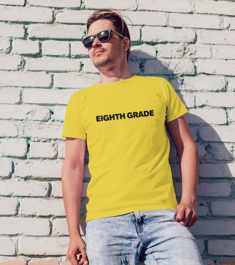 Eighth Grade Movie By Bo Burnham Yellow Background T-Shirt