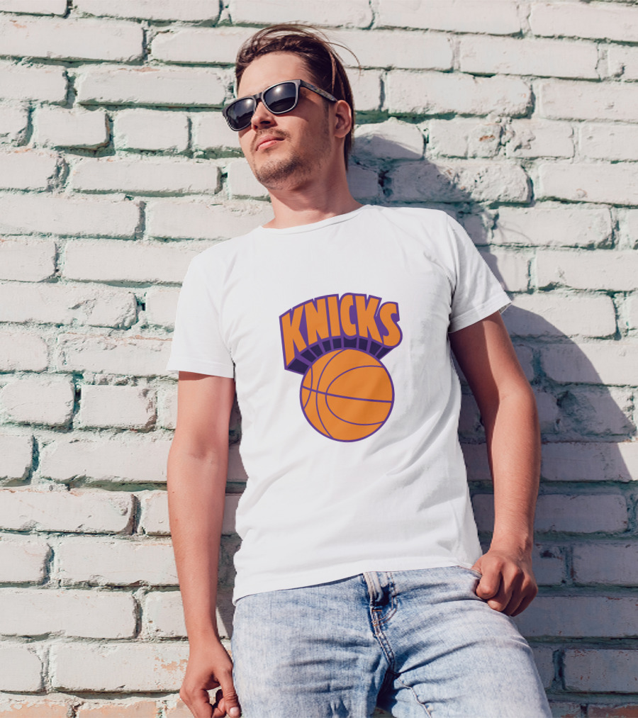 Hannasaurus69 Jimmy D New York Knicks Basketball Text Orange Purple T-Shirt