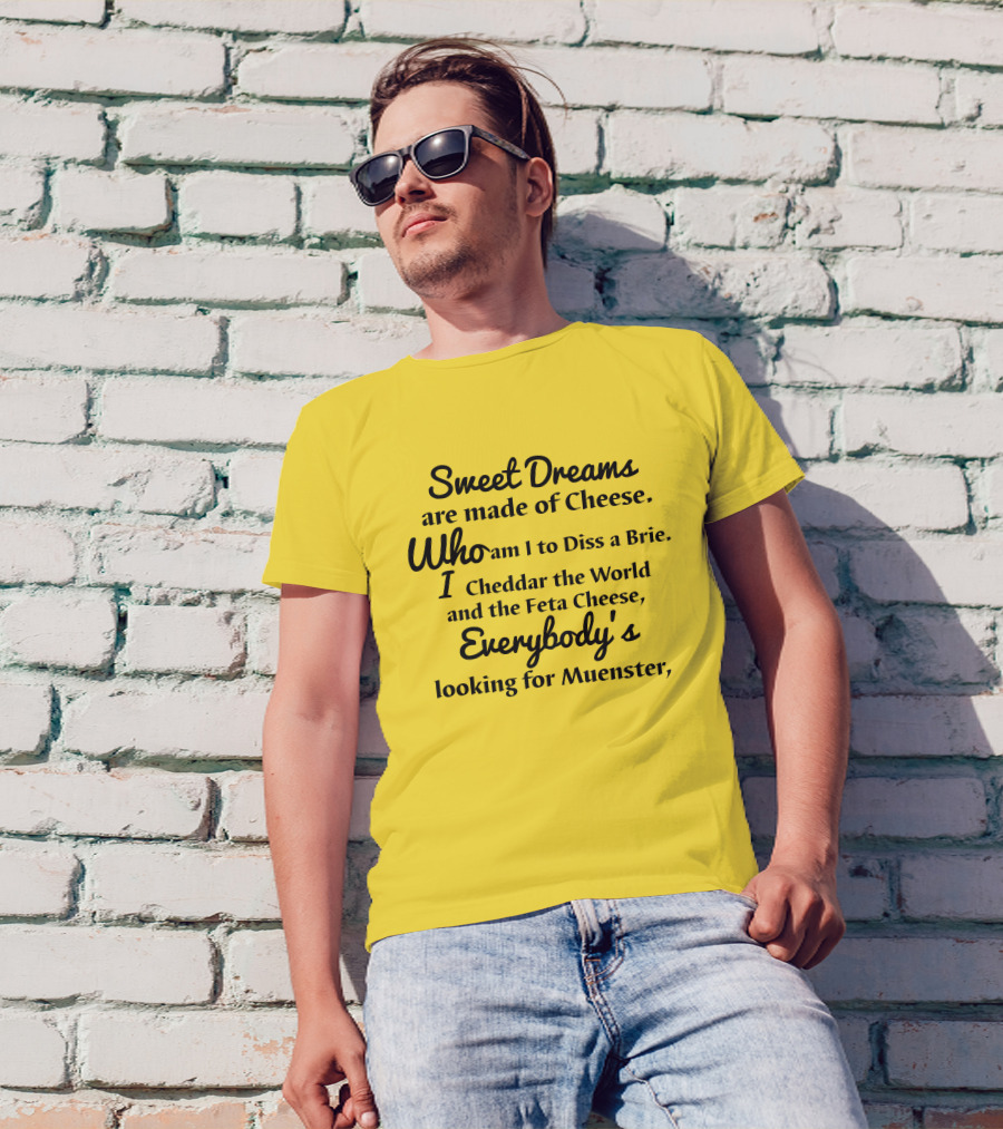Sweet Dreams Are Made Of Cheese Who Am I To Diss A Brie I Cheddar The World And The Feta Cheese Everybody's Looking For Muenster T-Shirt