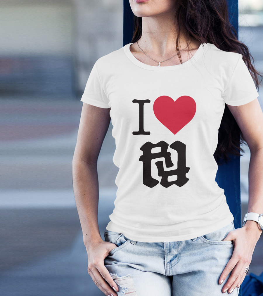 Kankan I Love RR Kanji Heart T-Shirt